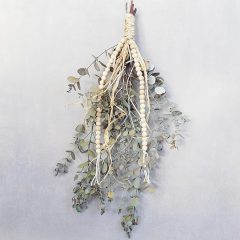 Eukaliptusz csokor, fagyönggyel  22x48cm