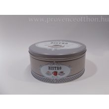 Kerek sütis fémdoboz szett 3db-os "Bistro"  /k2/+