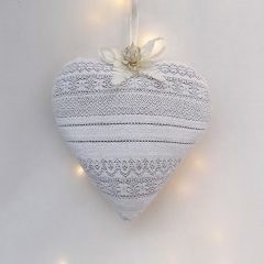 LPamutcsipke levendulaszív.  15x15 cm