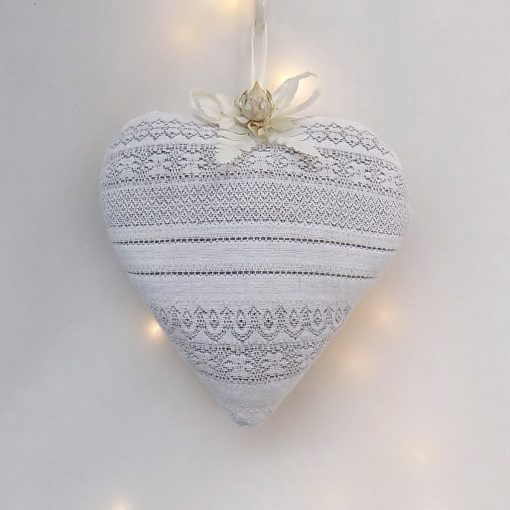 LPamutcsipke levendulaszív.  15x15 cm