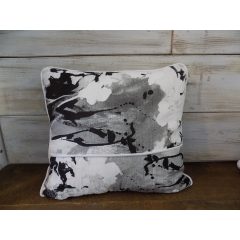 Díszpárna fehér/fekete/szürke 40x40