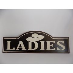 Fém tábla 48x1x16cm,"LADIES"     /k1/+