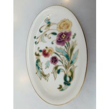 Zsolnay fajansz, kézzel festett, Scharffeuer hamutál 11x7 cm