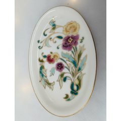   Zsolnay fajansz, kézzel festett, Scharffeuer hamutál 11x7 cm