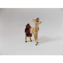 Őzike szoknyában karácsonyi figura 7x5x9cm    /k1/+