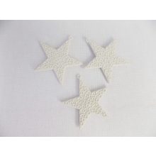 Karácsonyfadísz csillag (3db/csomag) 7x7cm  /k11/+