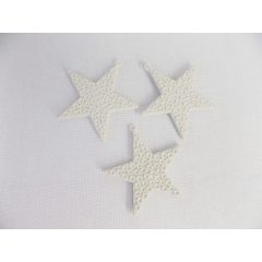 Karácsonyfadísz csillag (3db/csomag) 7x7cm  /k11/+