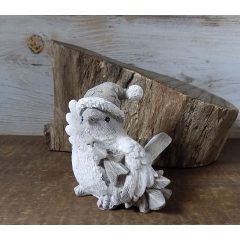   Madár figura sapiban, fenyőfával, enyhén csillámos 8x8x7  /k1/+