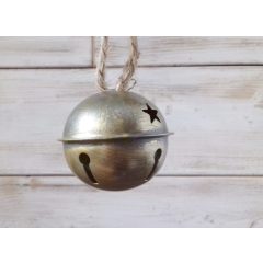 Fém csengettyű antikarany ∅:5,5 cm