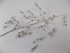 Akryl kristály, ág ezüst szárral 64cm