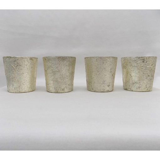 Mécsestartó szett (4db-os) üveg 6x6cm  /k1/