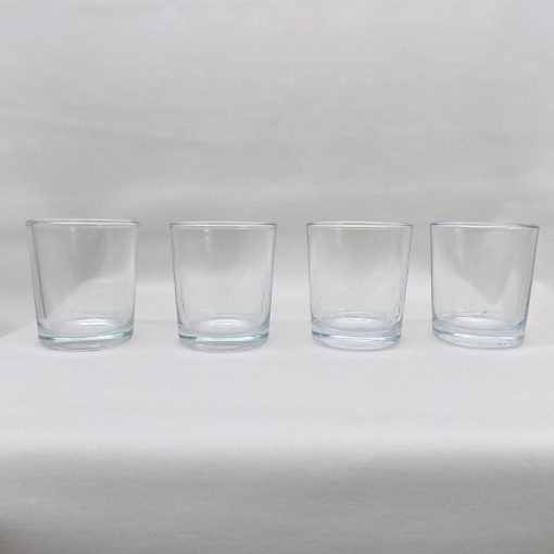 Mécsestartó szett (4db-os) üveg 5,5x6,5 cm