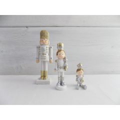 Diótörő fihurák (3db/csomag) fehér/beige/arany  /k1/