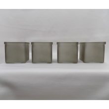 Mécsestartó szett (4db-os) füstszínű üveg 6x6,5 cm