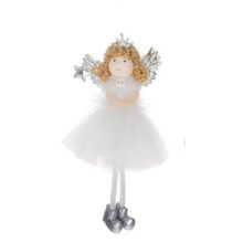 Angyal tüllszoknyában, lógólábú 15x7cm   /k2/