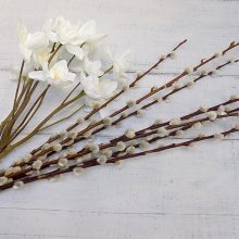 Tavaszi csokor nemes barkával, nárcisszal. 60 cm 