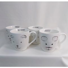  "Boltze" porcelán bögre 4 db-os csomagban