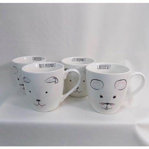  "Boltze" porcelán bögre 4 db-os csomagban