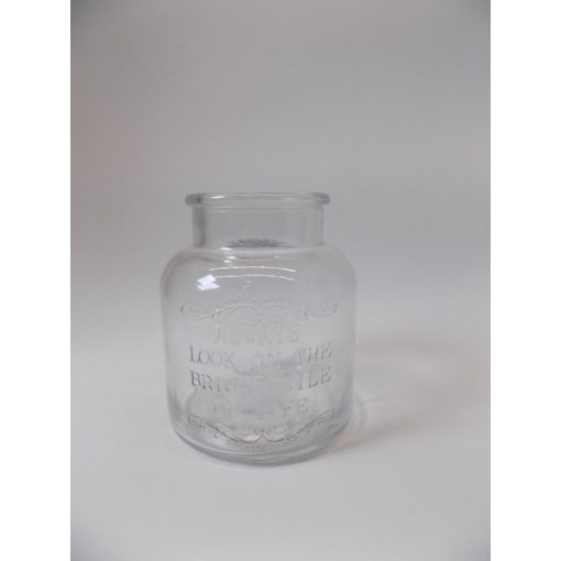 Váza/tároló üveg széles szájú 12x14  (k3)+