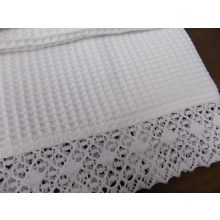 Vintage törölköző, fehér pamut, gofri szövésű. 48x75cm  /k2/