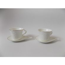 Porcelán mokkáscsésze+alj, 2db-os, díszdobozban 90ml  /k1/+