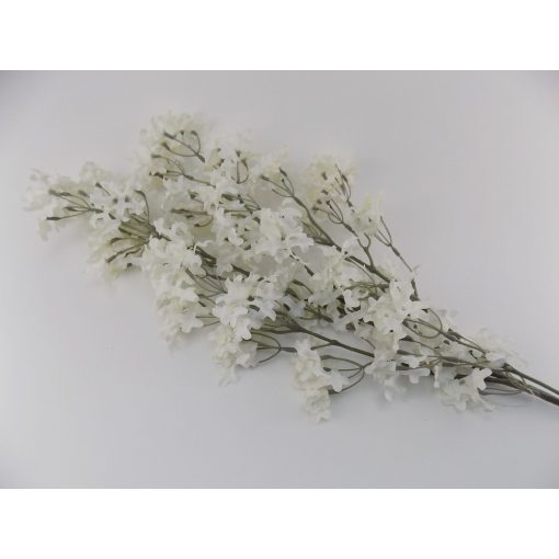 Selyemvirág ág,  fehér sokvirágú 50-90  /k1/