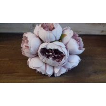 Selyem peonia csokor, mályva ∅:19x26 /k1/+
