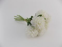 Selyemvirág dáliacsokor  fehér 27x16